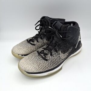 Air Jordan XXXI “Fine Print” Size 10 Black/Metallic Gold Retro Basketball Shoes